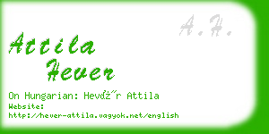 attila hever business card